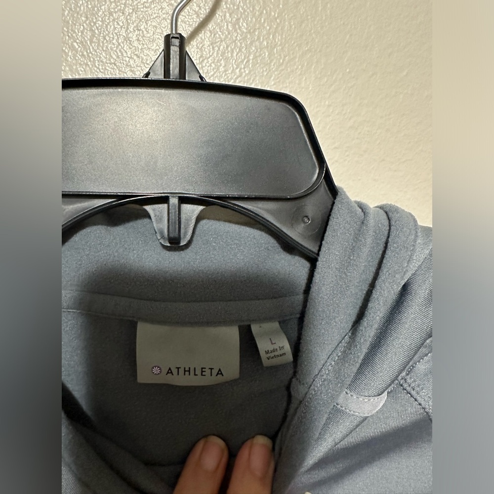 Athleta Hoodie Women’s Size L Pullover Fleece Lined Gray Athletic Running - Picture 5 of 8